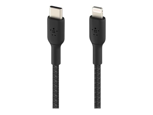 Belkin Lightning To Usb-c Cable Braided 1m Musta