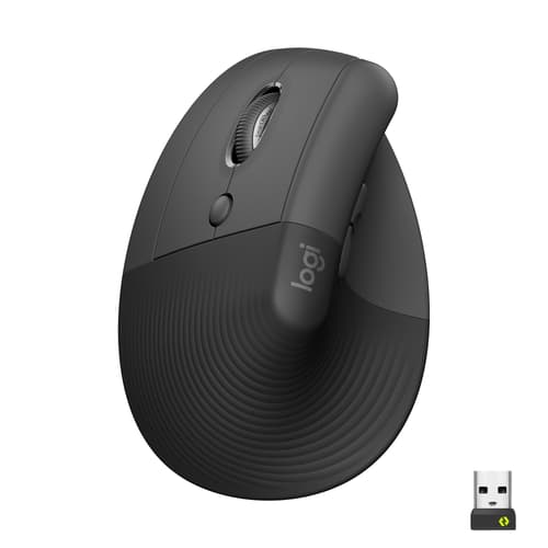 Logitech Lift Vertical Ergo Mouse Left Graphite Langaton 4,000dpi Pystyhiiri Harmaa