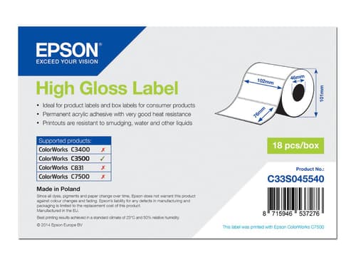 Epson Labels Normal 102x76mm