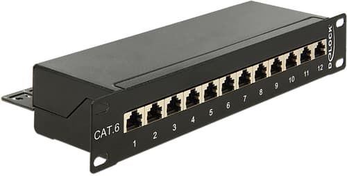 Delock Kytkentäpaneeli 12 Porttia Suojattu Parikaapeli Cat 6