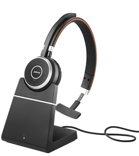 Jabra Evolve 65 Uc + Charging Stand Kuuloke + Mikrofoni Usb-a Bluetooth-sovittimen Kautta Mono Musta