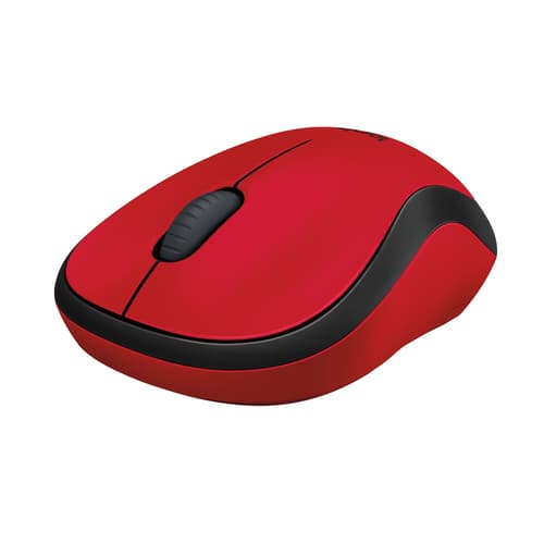Logitech M220 Silent Wireless Langaton 1,000dpi Hiiri Musta, Punainen