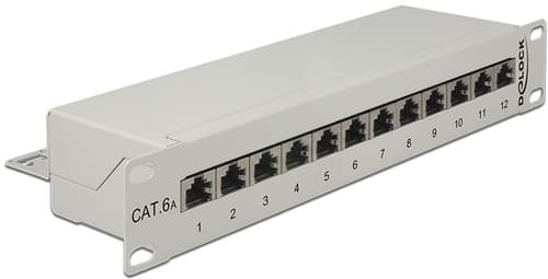 Delock Kytkentäpaneeli 12 Porttia Suojaamaton Parikaapeli (utp)utp Cat 6a