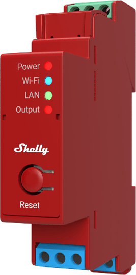 Shelly Pro 1pm Din Wifi 1-ch 16a Power Metering Red