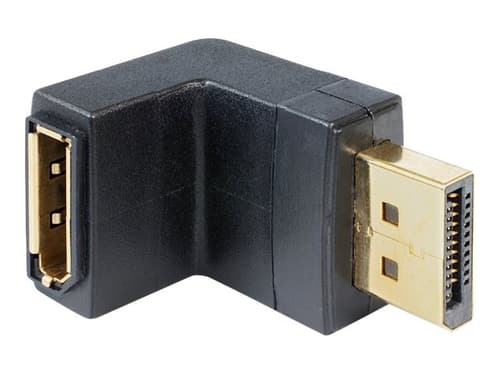 Delock Adapter Displayport Male > Displayport Female Angled Down Displayport Uros Displayport Naaras