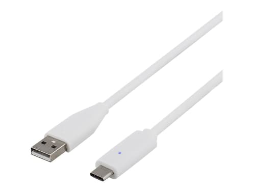 Deltaco Usb Cable 0.25m 4 Nastan Usb- A Uros 24-nastainen Usb-c Uros