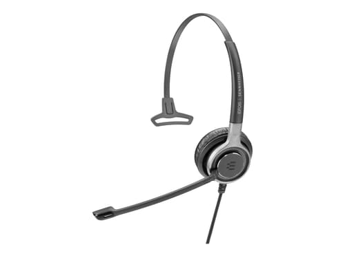 Epos Impact Sc635 Kuuloke + Mikrofoni 3,5 Mm Jakkiliitin, Usb-c Optimoitu Uc:lle, Skype For Businessille Mono Hopea, Musta