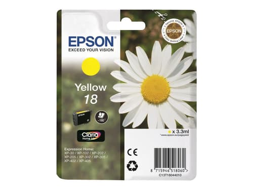 Epson Muste Keltainen T1804 - Xp-302