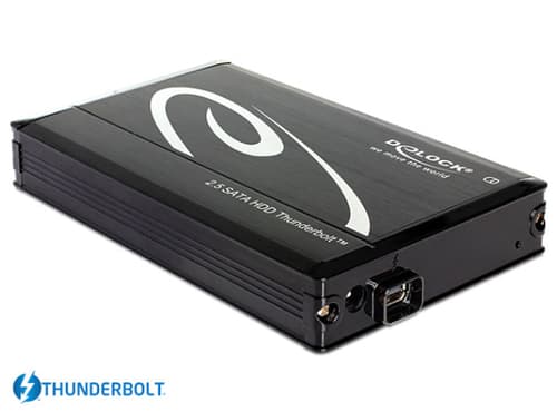 Delock 2.5? External Enclosure Sata Hdd > Thunderbolt 2.5" Thunderbolt Musta