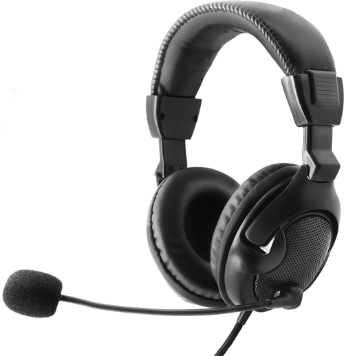 Voxicon Headset 881 Kuuloke + Mikrofoni 3,5 Mm Jakkiliitin Stereo