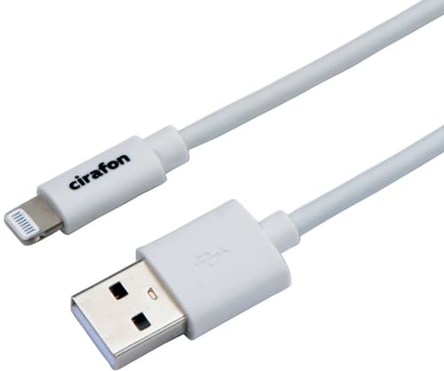 Cirafon Am To Lightning Cable 1.0m - White - New Mfi 1m
