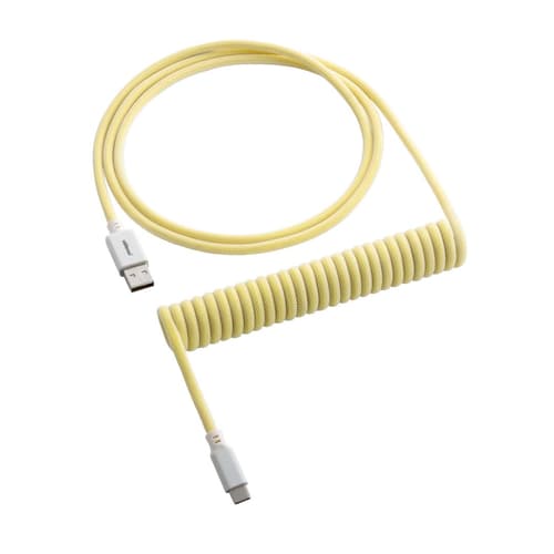 Cablemod Classic Coiled Cable - Lemon Ice 1.5m 24-nastainen Usb-c Uros 4 Nastan Usb- A Uros