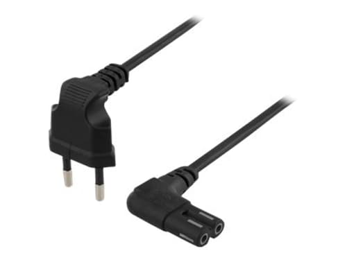 Deltaco Virtajohto 1m Europlug (power Cee 7/16) Uros Power Iec 60320 C7