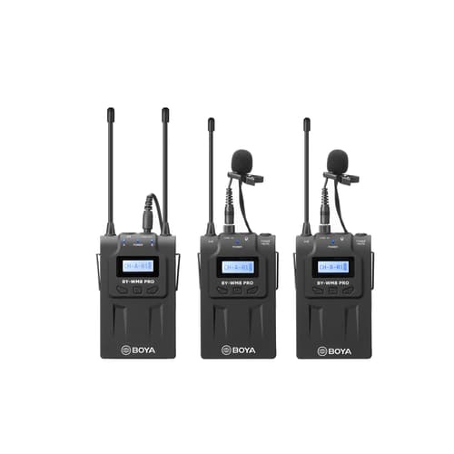 Boya Pro-k2 1x Wireless Receiver + 2x Transmitter + 2x Microphone Musta