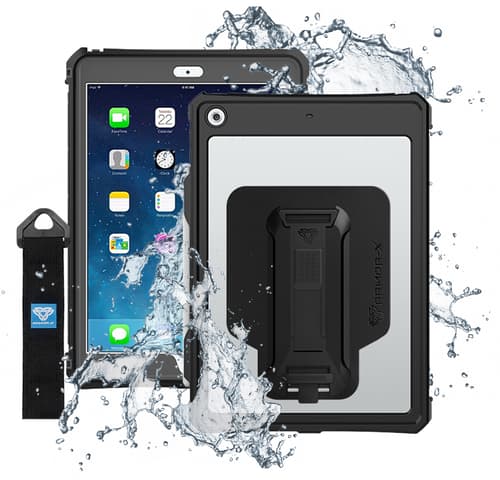 Armor-x Vedenpitävä Kotelo Ipad 7th Gen (2019), Ipad 8th Gen (2020), Ipad 9th Gen (2021) Musta/kirkas