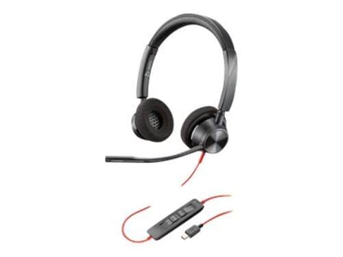 Poly Blackwire 3320 Kuuloke + Mikrofoni Usb-c Stereo Musta