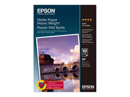 Epson Paperi Heavy Weight Matt A4, 50 Arkkia, 167g