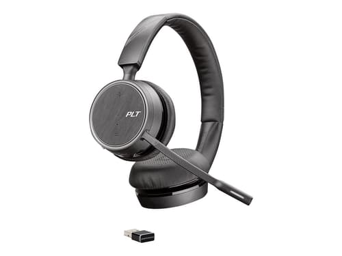 Poly Poly Voyager 4220 Uc Usb A + Charging Stand Kuuloke + Mikrofoni Stereo Harmaa, Musta