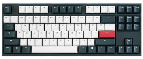 Ducky One 2 Tuxedo Tkl Mx Red Langallinen Pohjoismaat Musta, Punainen, Valkoinen Näppäimistö