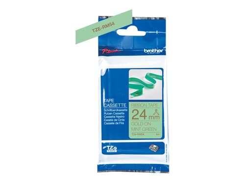 Brother Kangasnauhateippi 24mm Tze-rm54 Kulta/mintunvihreä