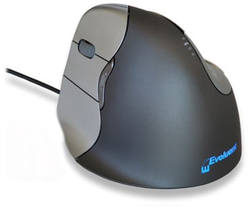 Evoluent Verticalmouse 4 Left Langallinen Pystyhiiri Harmaa, Hopea