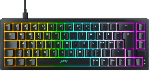 Xtrfy K5 Compact Langallinen, Usb Pohjoismaat Musta Näppäimistö