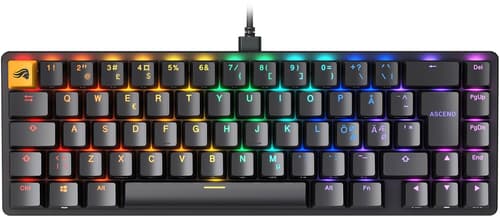 Glorious Gmmk2 65% Pre-built Fox Linear Langallinen, Usb-c Pohjoismaat Musta Näppäimistö