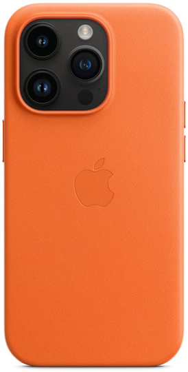 Apple Leather Case With Magsafe Iphone 14 Pro Oranssi