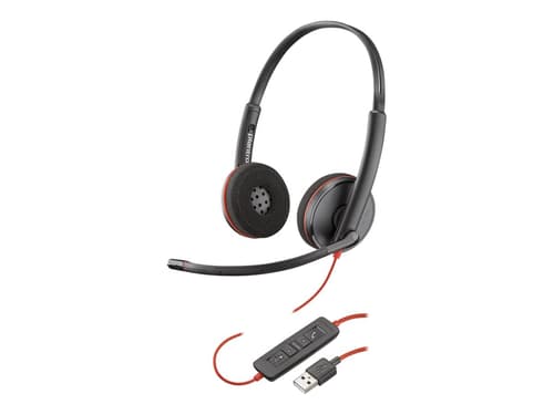 Poly Blackwire C3225 Usb Kuuloke + Mikrofoni 3,5 Mm Jakkiliitin, Usb Stereo Musta