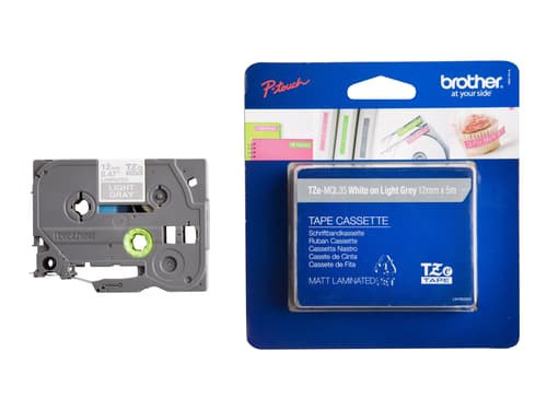 Brother Tape Tze-mql 12mm White/light Gray