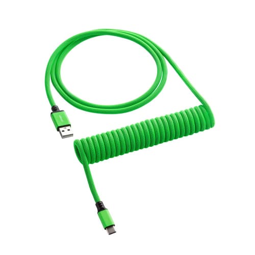 Cablemod Classic Coiled Cable - Viper Green 1.5m 24-nastainen Usb-c Uros 4 Nastan Usb- A Uros