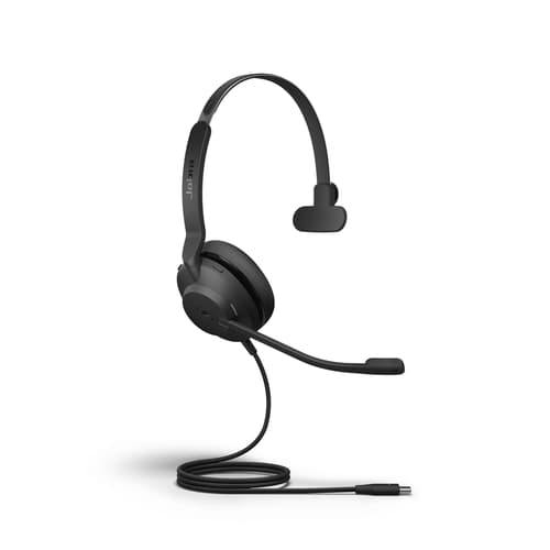 Jabra Evolve2 30 Ms Kuuloke + Mikrofoni Usb-c Microsoft Teamsille, Optimoitu Uc:lle Mono Musta