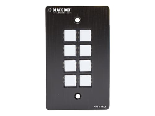Black Box Wallplate Control Panel - 8-button Rs232