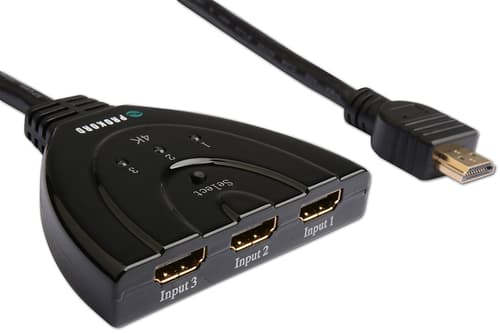 Prokord Hdmi-kytkin, 3 Liitäntää, 4k @ 60 Hz Hdmi Naaras Hdmi Uros Musta