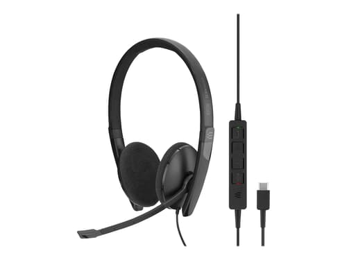 Epos Adapt Sc160 Kuuloke + Mikrofoni Usb-c Optimoitu Uc:lle, Skype For Businessille Stereo Musta