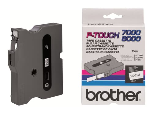 Brother Tape Tx-231 12mm Black/white