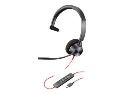 Poly Blackwire 3310 Kuuloke + Mikrofoni Usb-c Mono Musta