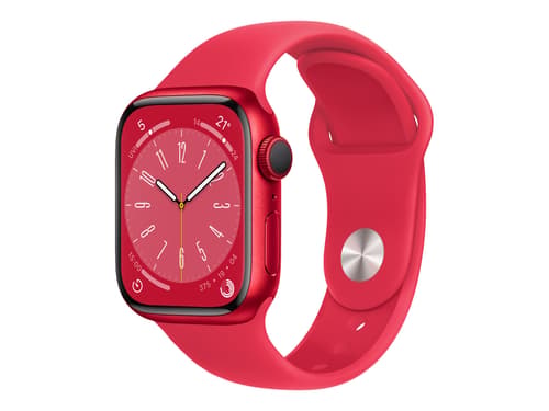 Apple Watch Series 8 Gps, 41mm (product)red Aluminium Case With Red Sport Band