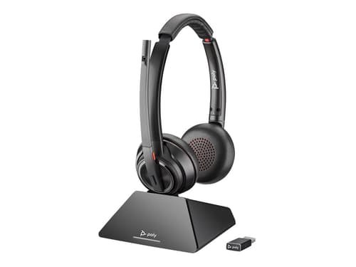 Poly Savi 8220 Microsoft Langaton Kuulokejärjestelmä Microsoft Teamsille Stereo Musta