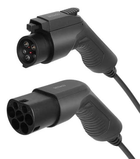 Deltaco E-charge, Cable Type 2 - Type 1, 1 Phase, 16a, 3m 3m Iec 62196 Type 2 Naaras Sae J1772 (yazaki) Uros