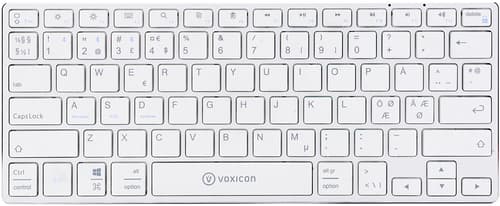Voxicon Ultra-slim Bt 400 Langaton, Bluetooth Pohjoismaat Hopea, Valkoinen Näppäimistö