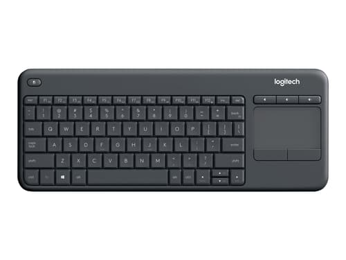 Logitech Wireless Touch Keyboard K400 Plus Langaton, 2.4 Ghz Iso-britannia Musta Näppäimistö
