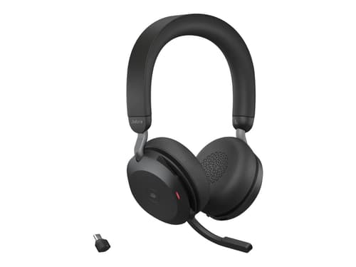 Jabra Evolve2 75 Link380a Uc + Jalusta Kuuloke + Mikrofoni Usb-a Optimoitu Uc:lle Stereo Musta