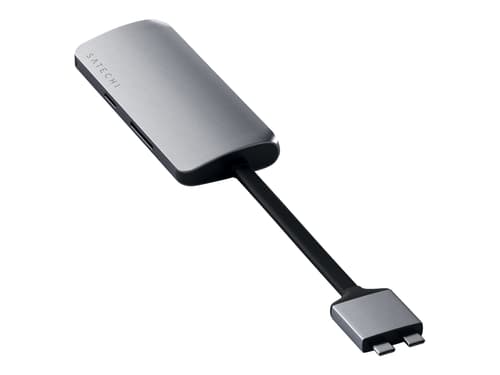Satechi Usb-c Multimedia Adapter Dual 4k - Space Grey Usb-c Minitelakointiasema