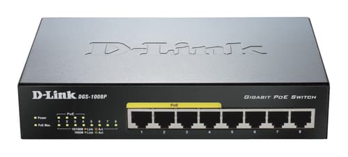 D-link Dgs-1008p 8-port Poe Gigabit Desktop Switch