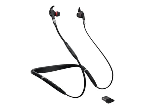 Jabra Evolve 75e + Link 370 Ms Kuuloke + Mikrofoni Usb-a Bluetooth-sovittimen Kautta Microsoft Teamsille, Skype For Businessille Stereo Musta