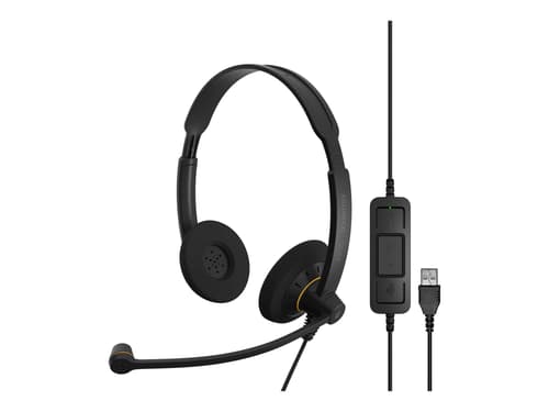 Epos Impact Sc 60 Usb Ml Kuuloke + Mikrofoni Usb-a Microsoft Teamsille, Optimoitu Uc:lle, Skype For Businessille Stereo Musta