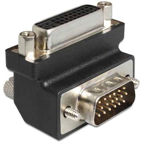 Delock Adapter Dvi 24+5 Female / Vga 15 Pin Male 90°angled Vga Uros Dvi-i Naaras