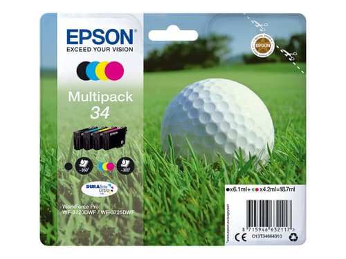 Epson Muste Monipakkaus (bk/c/m/y) 34