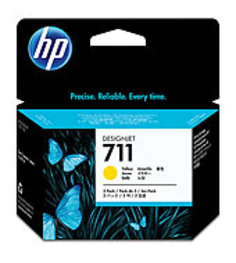 Hp Muste Keltainen 711, 29ml - Dj T120 - 3-pack